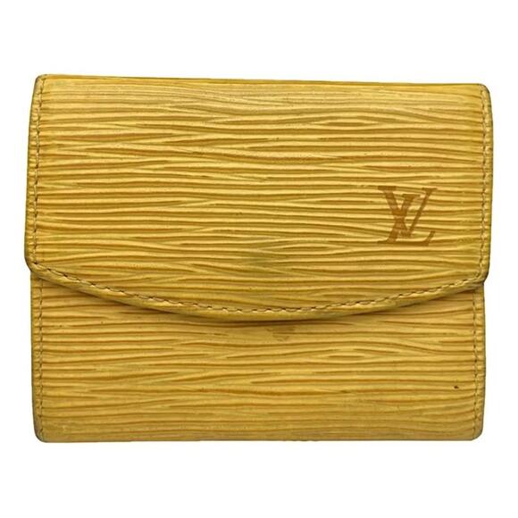 Louis Vuitton Epi Yellow Leather Flap Wallet Card Holder - Picture 1 of 7